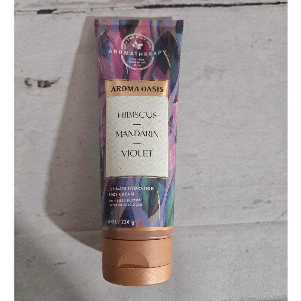 NEW! Bath & Body Works Hibiscus Mandarin Violet Aromatherapy Body Care Lotion